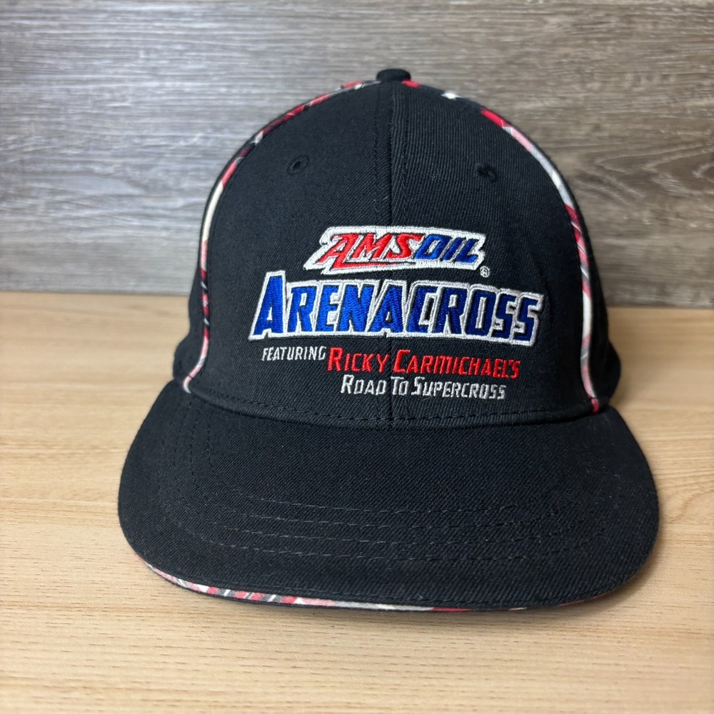 Amsoil Arenacross Hat Cap Fitted One Size Black Ricky Carmichaels Supercross